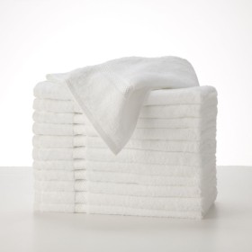 Serviette De Bain 100% Coton 140x70 Cm - Blanc, Broderie étoile, Qualité Hôtel Luxe